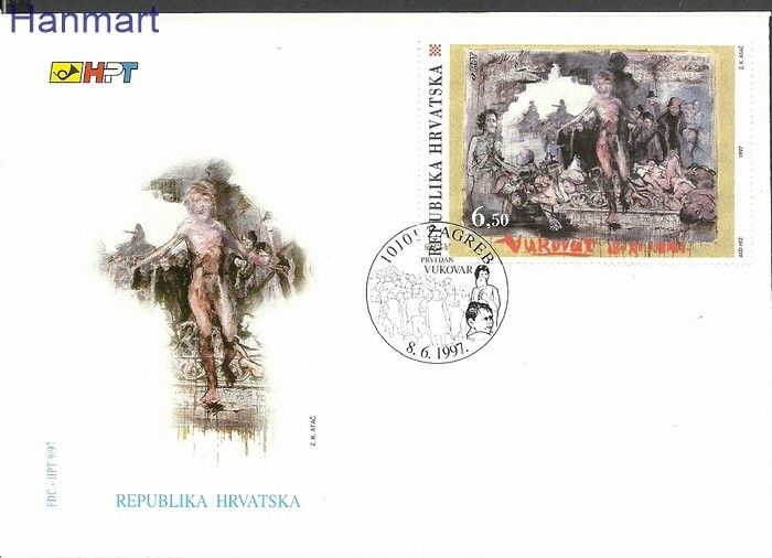 Znaczek Chorwacja 1997 Mi 420a FDC