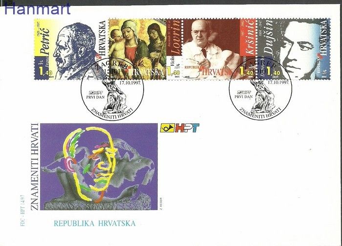 Znaczek Chorwacja 1997 Mi 430-433 FDC