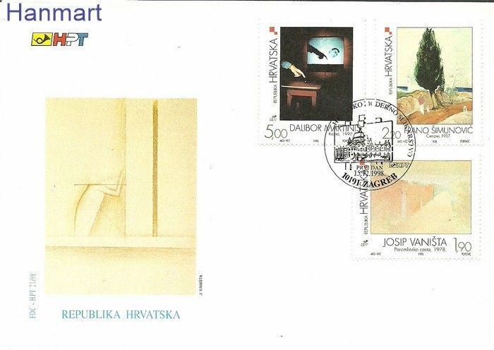 Znaczek Chorwacja 1998 Mi 493-495 FDC