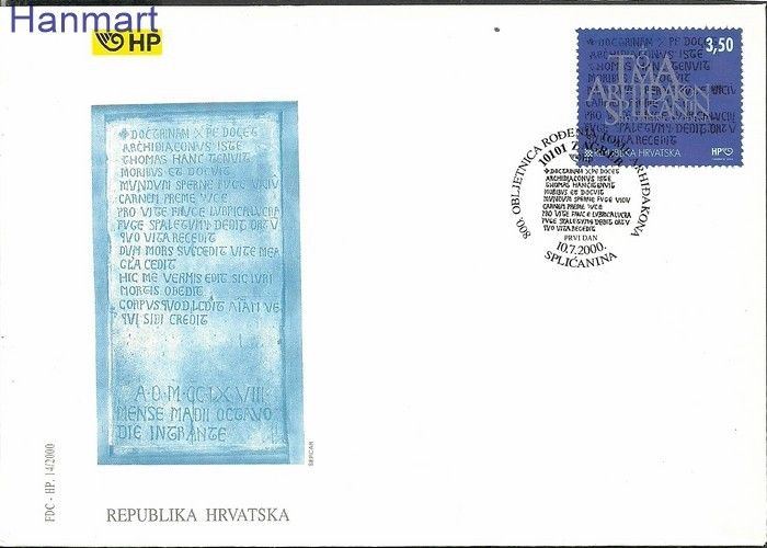 Znaczek Chorwacja 2000 Mi 554 FDC