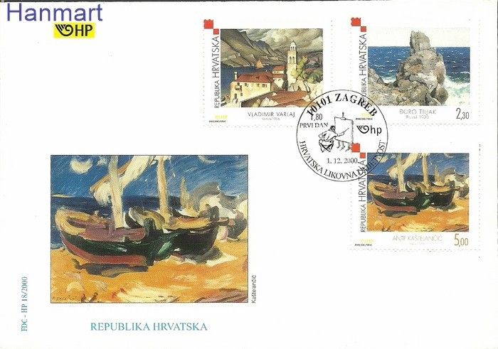 Znaczek Chorwacja 2000 Mi 560-562 FDC