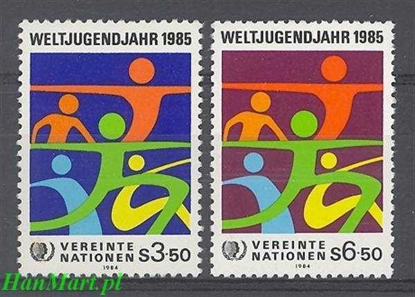 Znaczek Narody Zjednoczone Wiedeń 1984 Mi 45-46 Czyste **