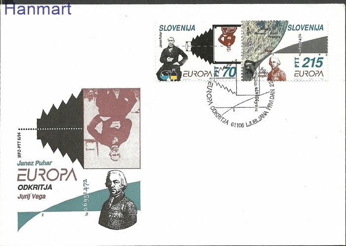 Znaczek Słowenia 1994 Mi 80-81 FDC