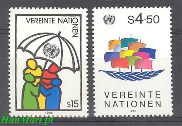 Znaczek Narody Zjednoczone Wiedeń 1985 Mi 49-50 Czyste **