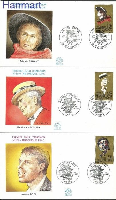 Znaczek Francja 1990 Mi 2783-2788 FDC
