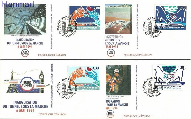 Znaczek Francja 1994 Mi 3023-3026 FDC