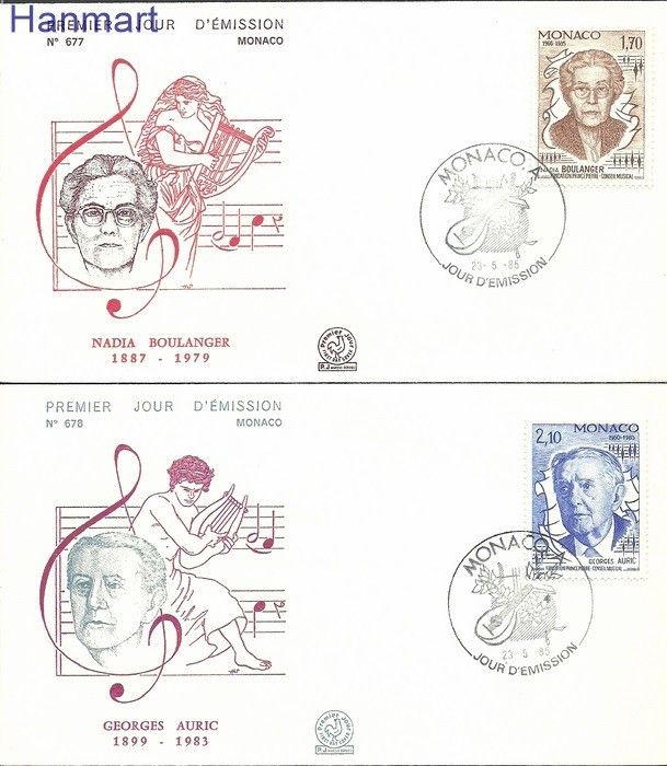 Znaczek Monako 1985 Mi 1693-1694 FDC