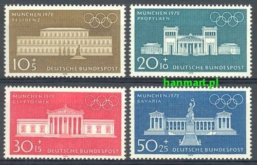 Znaczek Niemcy 1970 Mi 624-627 Czyste **