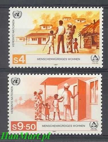 Znaczek Narody Zjednoczone Wiedeń 1987 Mi 69-70 Czyste **
