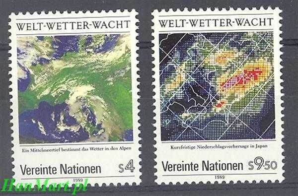 Znaczek Narody Zjednoczone Wiedeń 1989 Mi 92-93 Czyste **