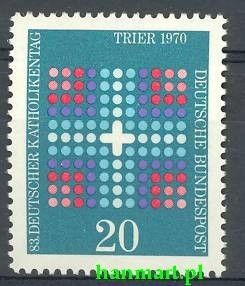 Znaczek Niemcy 1970 Mi 648 Czyste **