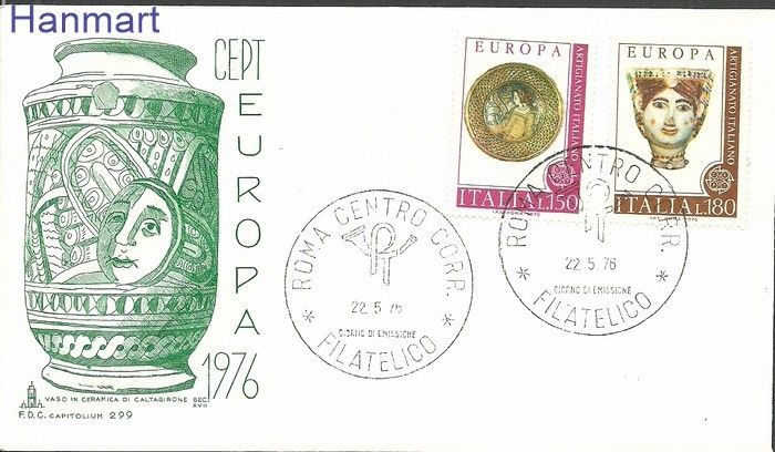 Znaczek Włochy 1976 Mi 1530-1531 FDC