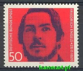 Znaczek Niemcy 1970 Mi 657 Czyste **