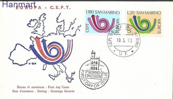 Znaczek San Marino 1973 Mi 1029-1030 FDC