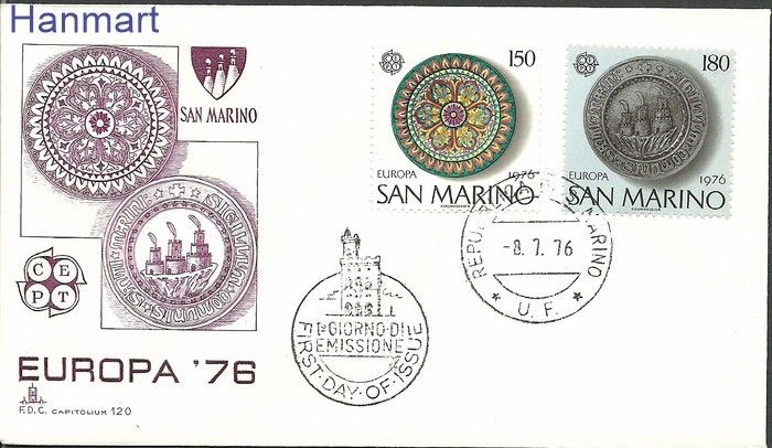 Znaczek San Marino 1976 Mi 1119-1120 FDC