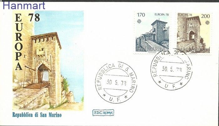 Znaczek San Marino 1978 Mi 1156-1157 FDC