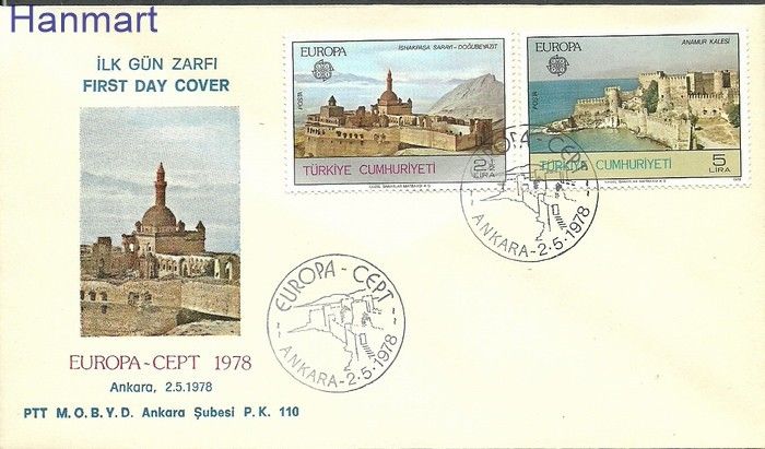 Znaczek Turcja 1978 Mi 2443-2444 FDC