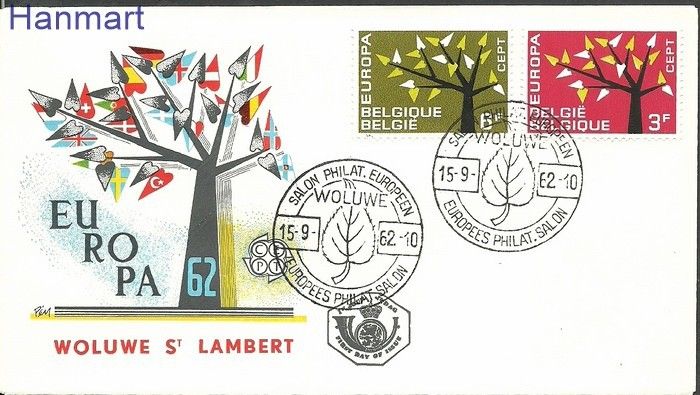 Znaczek Belgia 1962 Mi 1282-1283 FDC