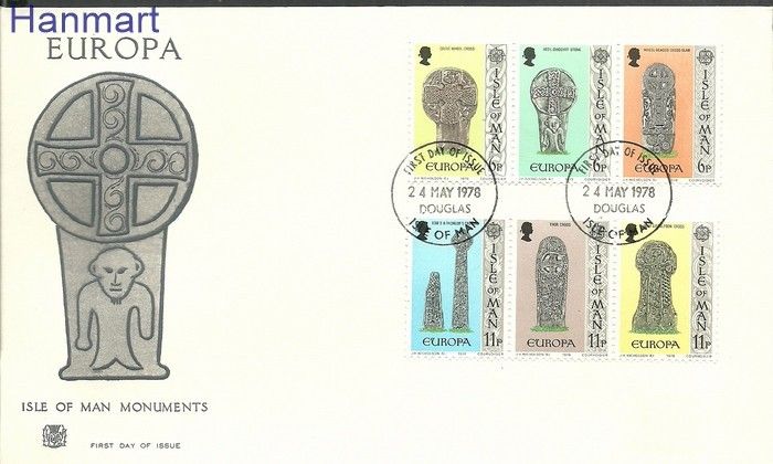 Znaczek Wyspa Man 1978 Mi 122-127b FDC