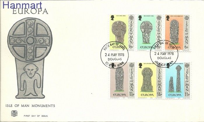 Znaczek Wyspa Man 1978 Mi 122-127c FDC