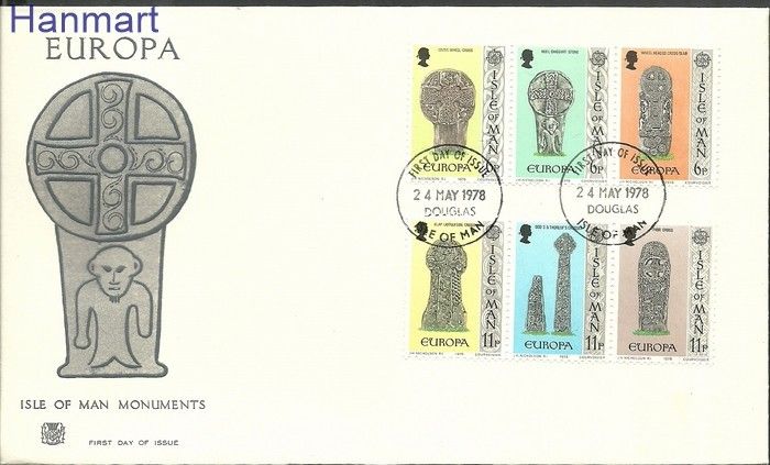 Znaczek Wyspa Man 1978 Mi 122-127d FDC