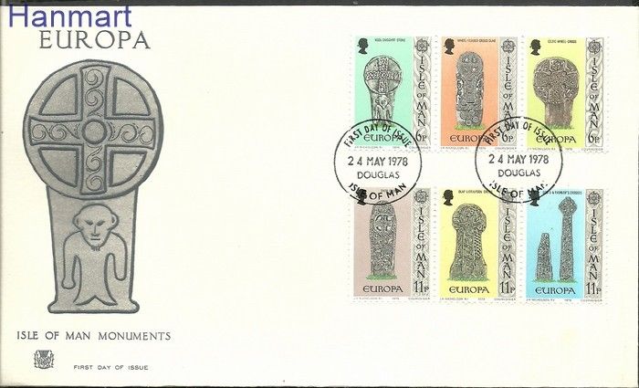 Znaczek Wyspa Man 1978 Mi 122-127e FDC