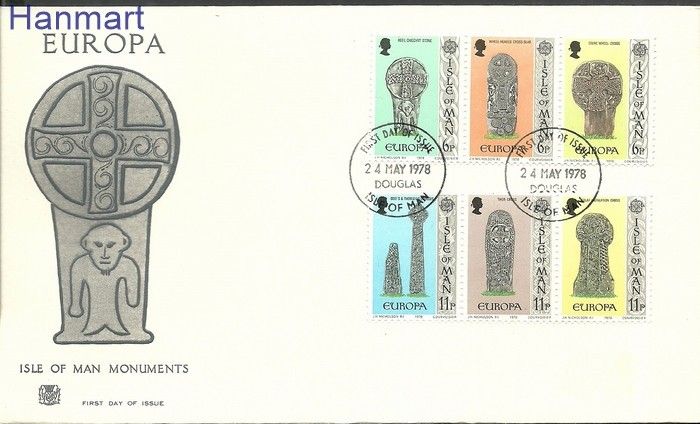 Znaczek Wyspa Man 1978 Mi 122-127f FDC