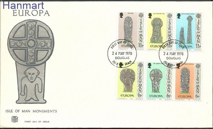 Znaczek Wyspa Man 1978 Mi 122-127g FDC