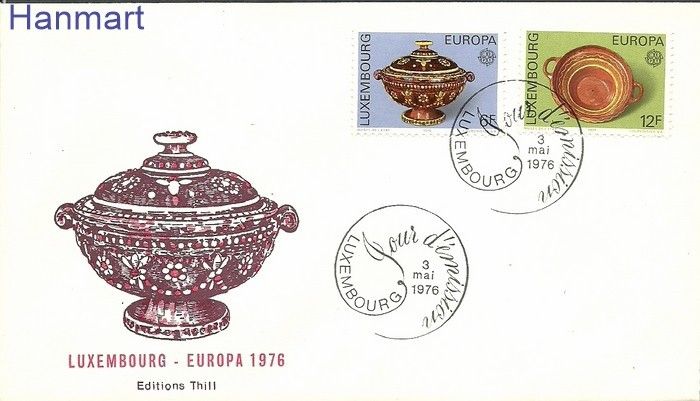 Znaczek Luksemburg 1976 Mi 928-929 FDC