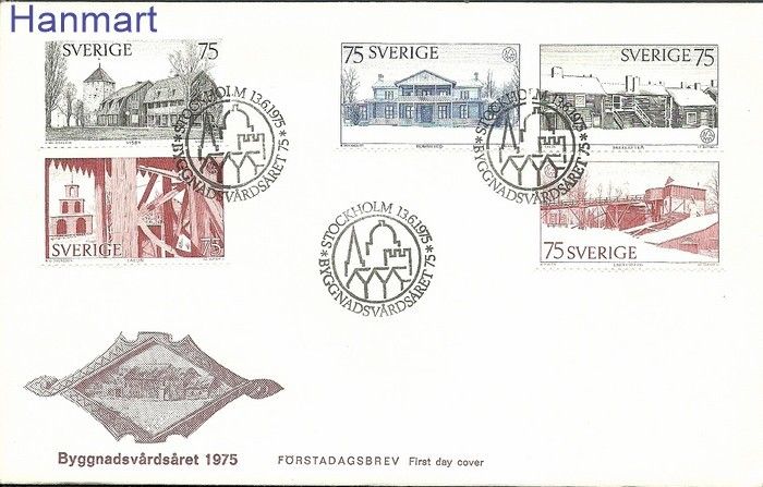 Znaczek Szwecja 1975 Mi 908-912 FDC