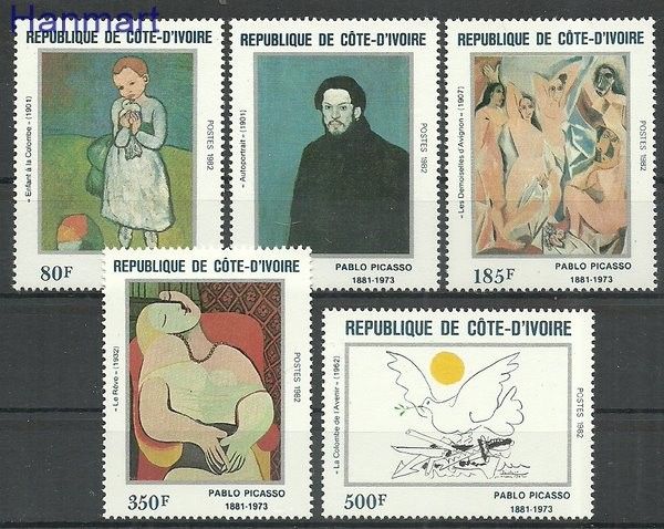 Znaczek Wybrzeże Kości Słoniowej 1982 Mi 741-745 Czyste **