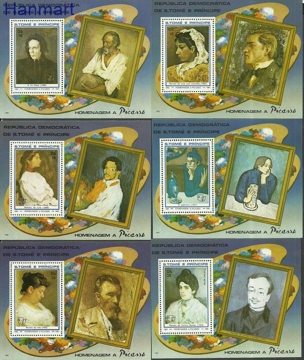 Znaczek Wyspy Św. Tomasza i Książęca 1982 Mi bl107-112 Czyste **