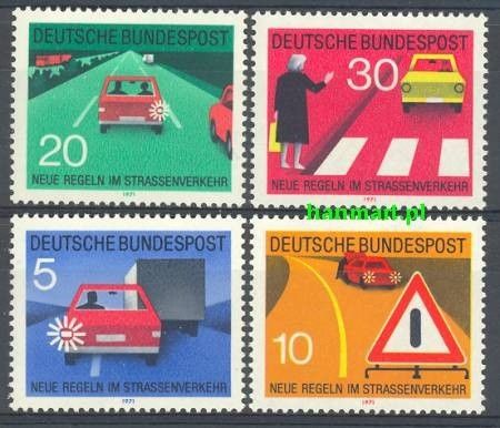 Znaczek Niemcy 1971 Mi 670-673 Czyste **