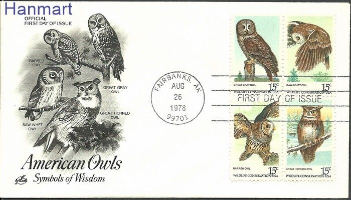 Znaczek USA 1978 Mi 1358-1361b FDC