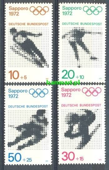 Znaczek Niemcy 1971 Mi 680-683 Czyste **