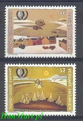 Znaczek Narody Zjednoczone Wiedeń 1995 Mi 184-185 Czyste **