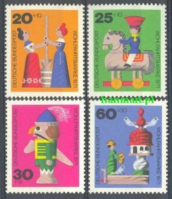 Znaczek Niemcy 1971 Mi 705-708 Czyste **
