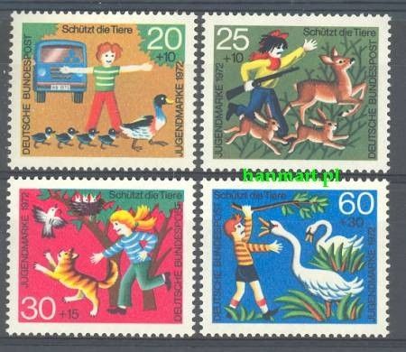 Znaczek Niemcy 1972 Mi 711-714 Czyste **