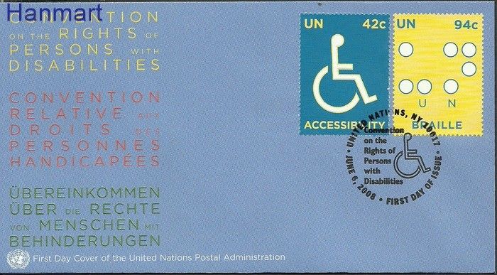 Znaczek Narody Zjednoczone Nowy Jork 2008 Mi 1097-1098 FDC