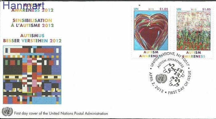 Znaczek Narody Zjednoczone Nowy Jork 2012 Mi 1302-1303 FDC