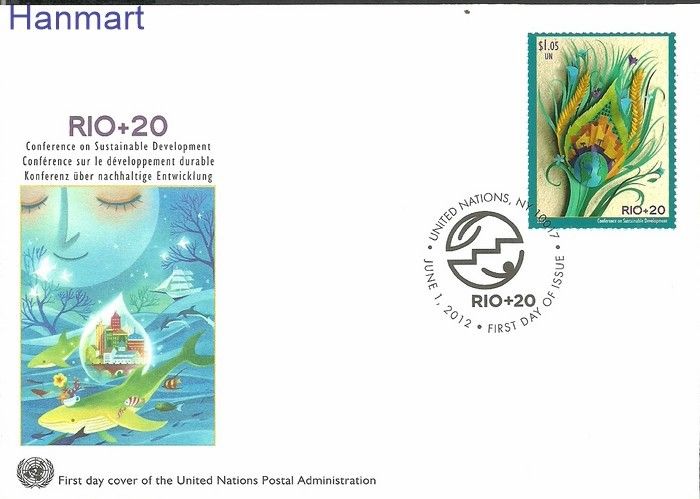 Znaczek Narody Zjednoczone Nowy Jork 2012 Mi 1308 FDC