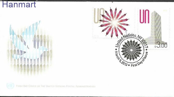 Znaczek Narody Zjednoczone Nowy Jork 2013 Mi 1334-1335 FDC