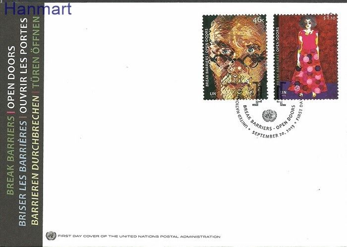 Znaczek Narody Zjednoczone Nowy Jork 2013 Mi 1373-1374 FDC