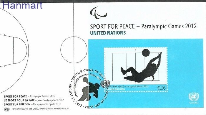 Znaczek Narody Zjednoczone Nowy Jork 2012 Mi bl37 FDC