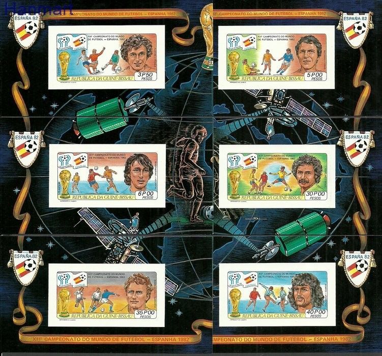 Znaczek Gwinea Bissau 1981 Mi Einbl181-186B Czyste **
