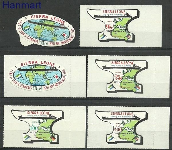 Znaczek Sierra Leone 1969 Mi 455-460 Czyste **