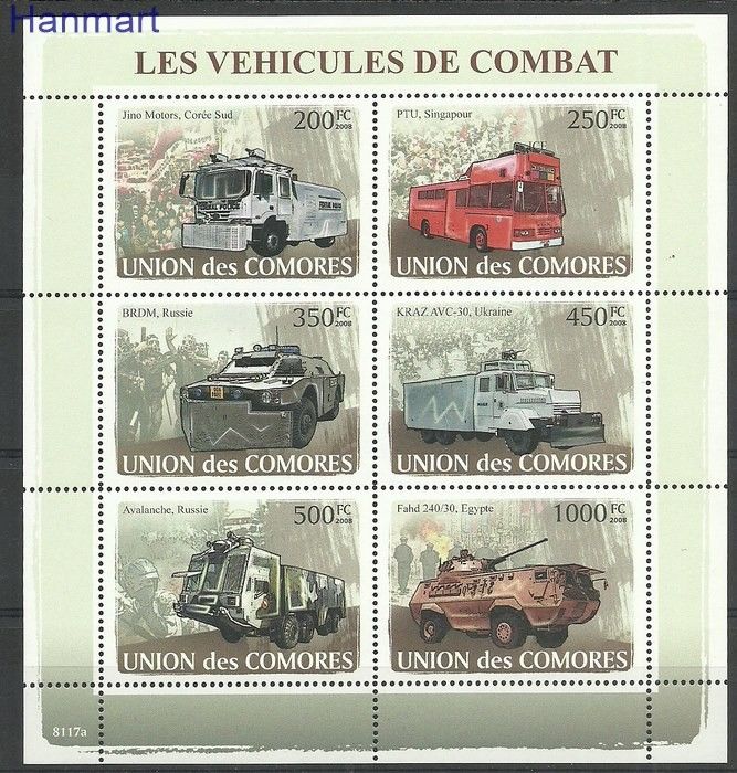 Znaczek Komory 2008 Mi ark1843-1848 Czyste **
