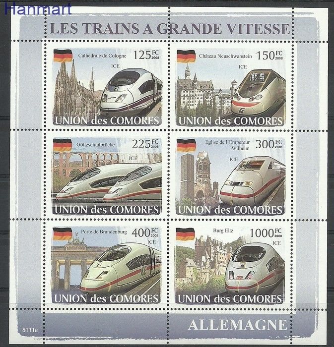 Znaczek Komory 2008 Mi ark1869-1874 Czyste **