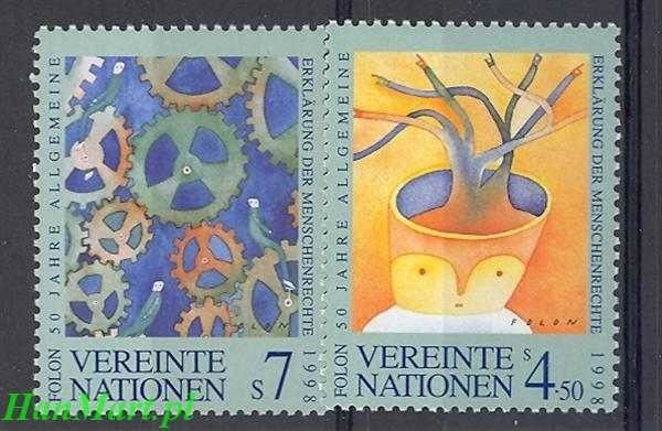 Znaczek Narody Zjednoczone Wiedeń 1998 Mi 268-269 Czyste **