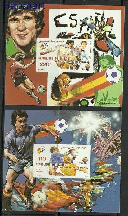 Znaczek Dżibuti 1982 Mi bl54-55B Czyste **